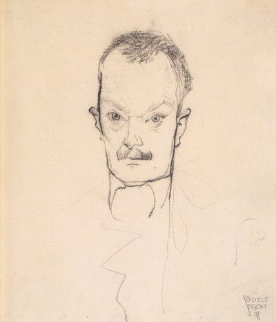 Portrait of Arthur Roessler by Egon Schiele